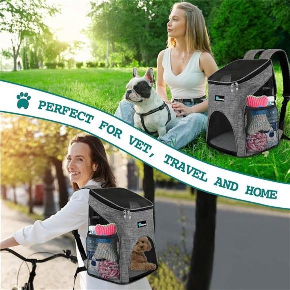 Small Dogs and Cat Backpack Carrier, Airline Approved Pet Backpack Carrier - Picture 6 of 8